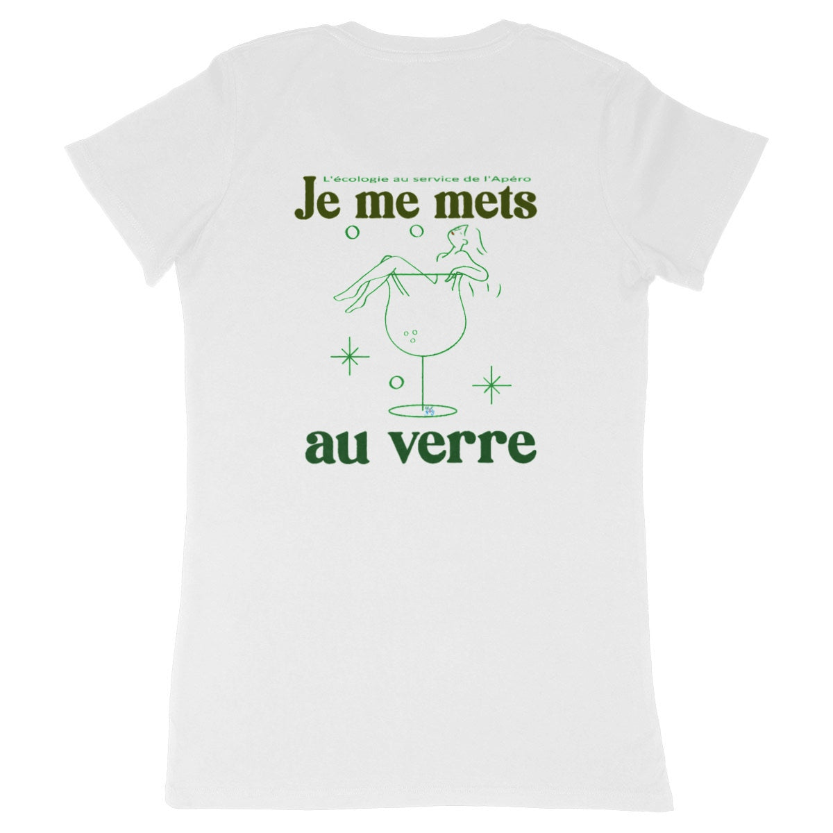 T-shirt Femme se mettre au verre a l'apéro écolo
