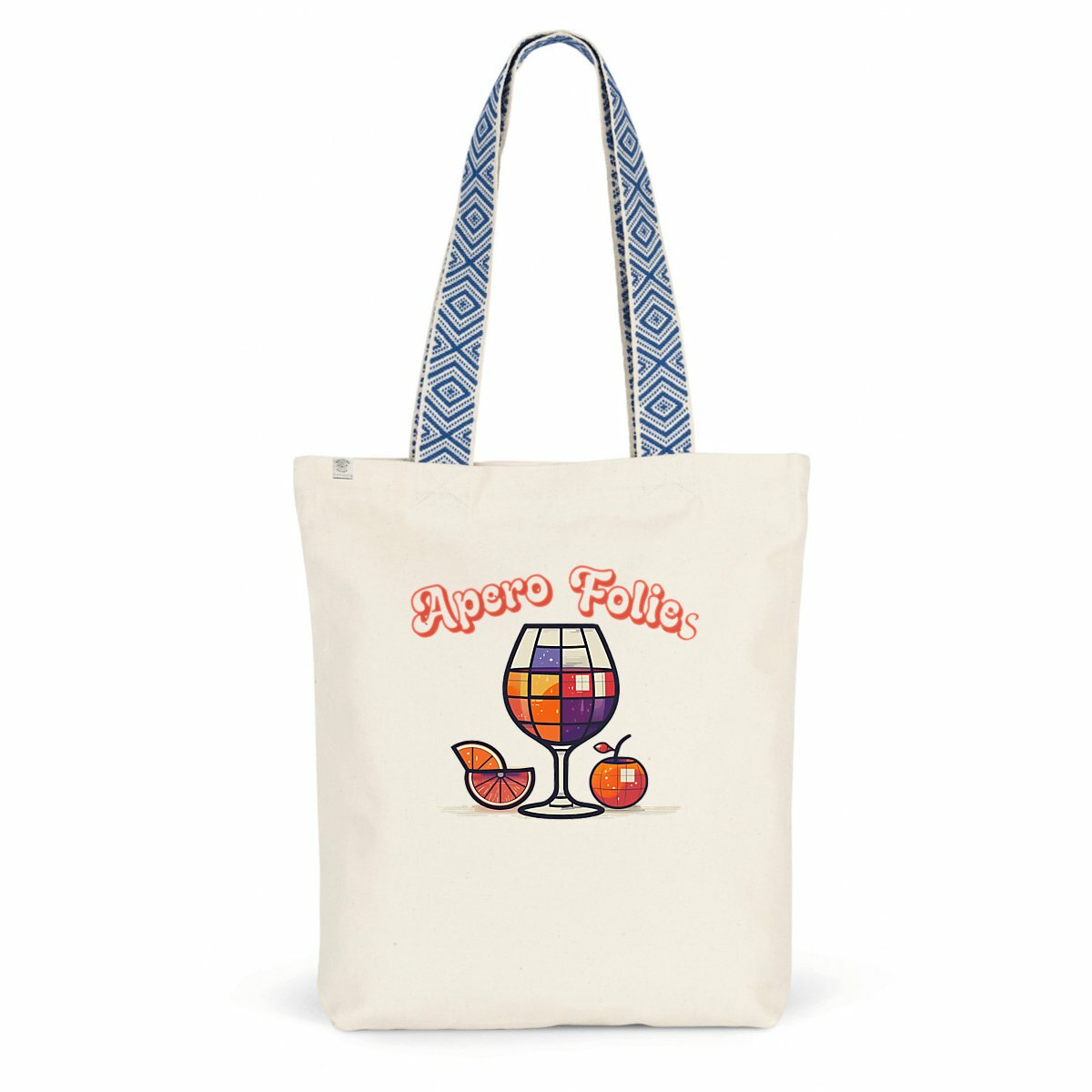 Totebag bio ApéroFolie : Quand l'apéro devient fou