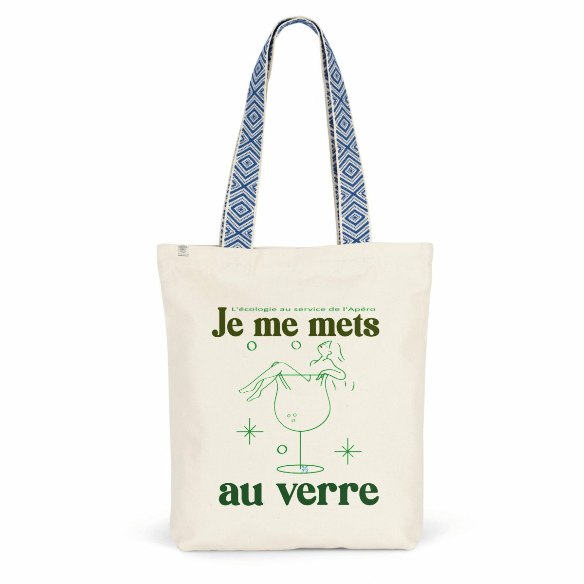 Totebag ethnique se mettre au verre apero ecolo