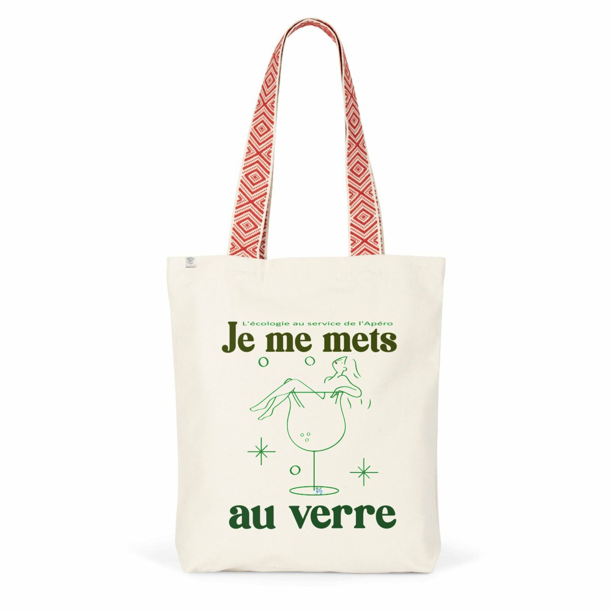 Totebag ethnique se mettre au verre apero ecolo