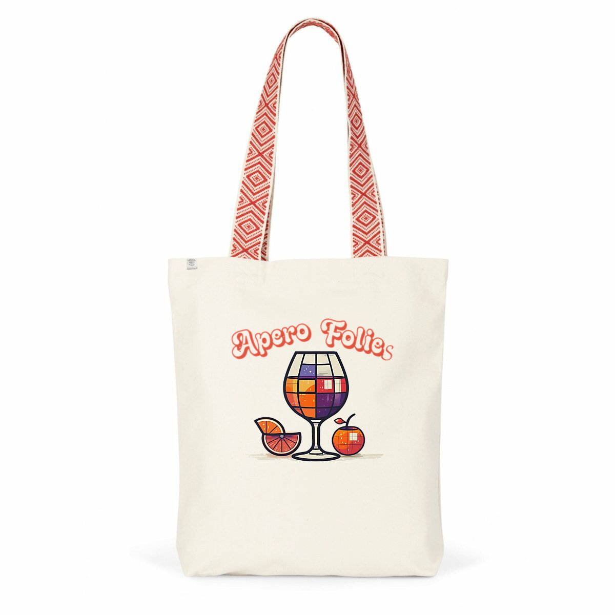 Totebag bio ApéroFolie : Quand l'apéro devient fou