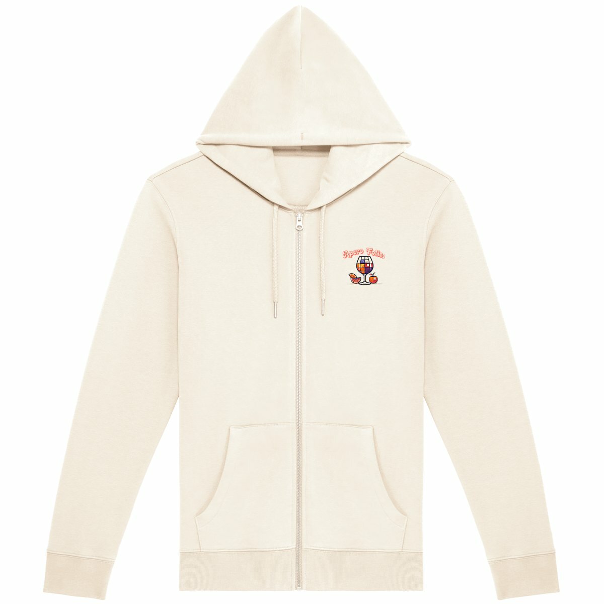 Sweat à capuche zippé unisexe - engagez vous à l'apéro