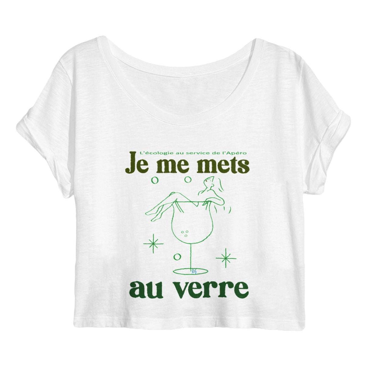 Crop top apéro écologie au vert verre