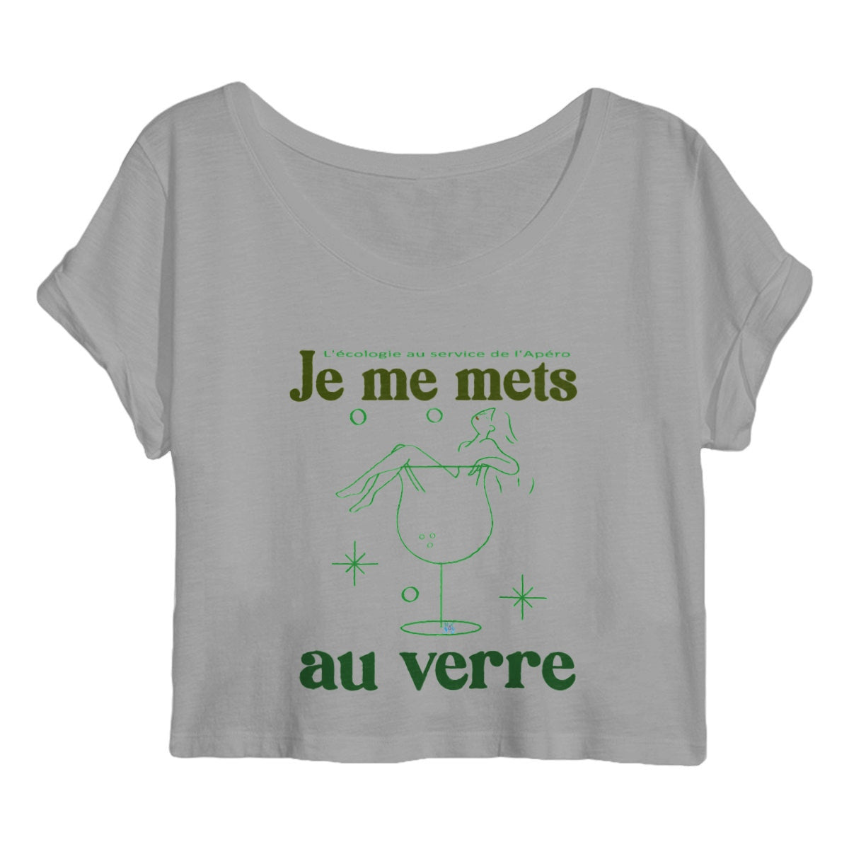 Crop top apéro écologie au vert verre