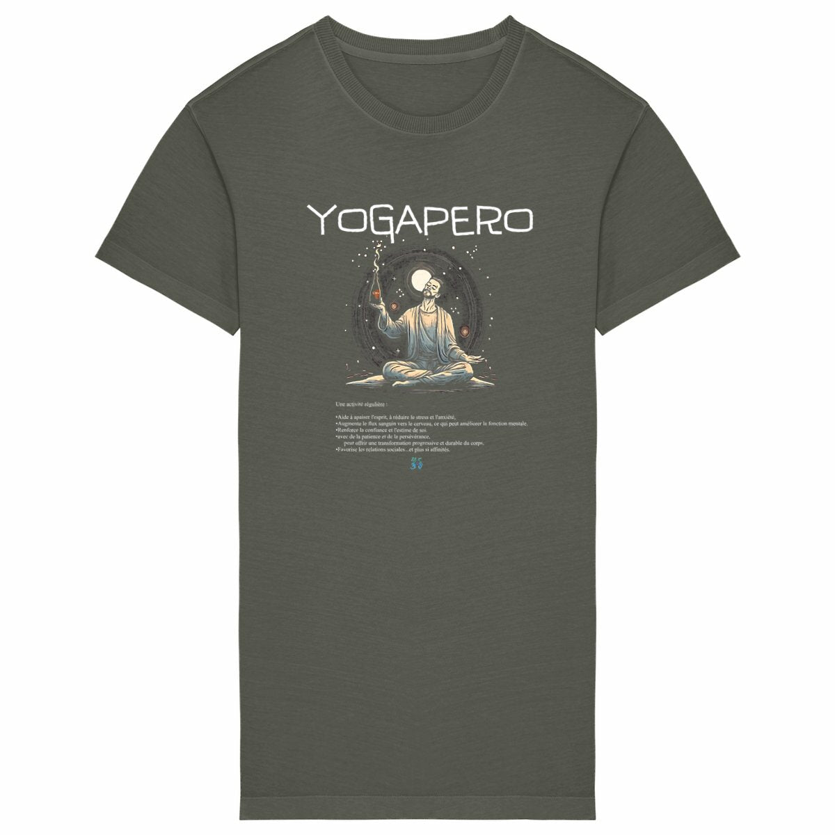 Robe T-shirt bio Femme l'art du yoga et apéro