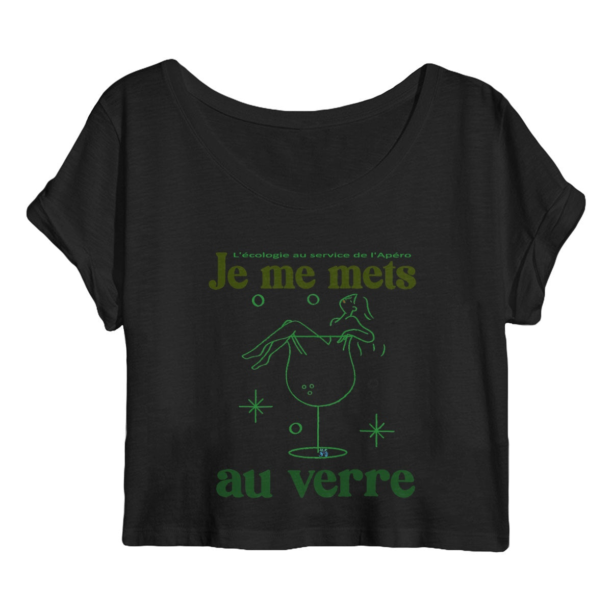 Crop top apéro écologie au vert verre