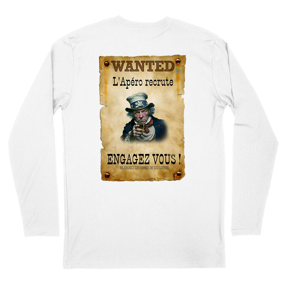 T-shirt Homme manches longues apero recrute