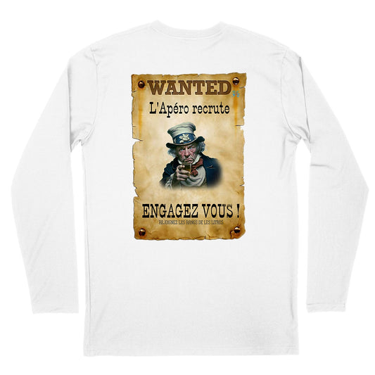 T-shirt Homme manches longues apero recrute