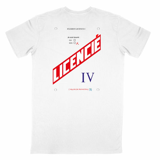 T-shirt diplôme Licencié IV option apéro