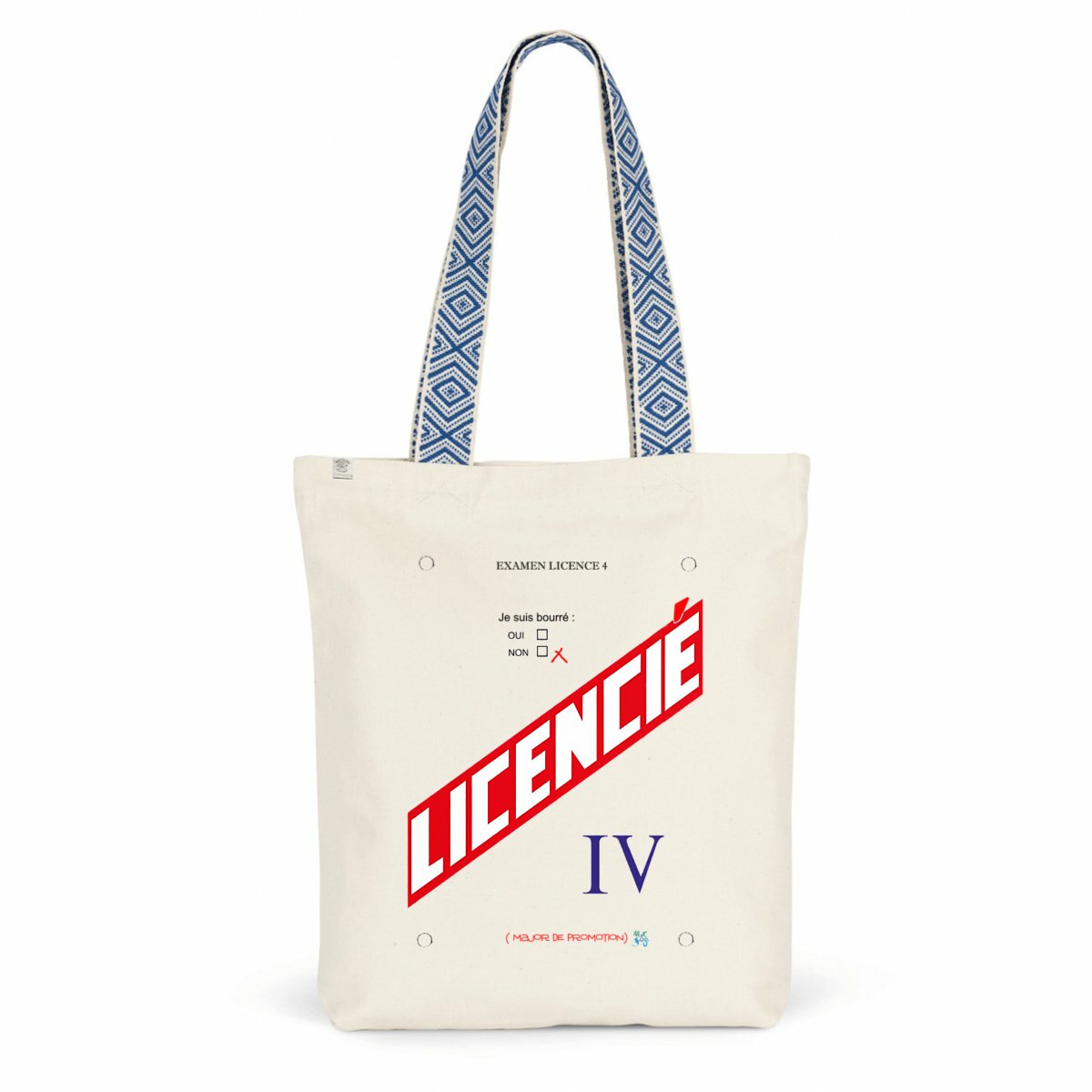 Totebag ethnique affiche ton diplome de licence 4