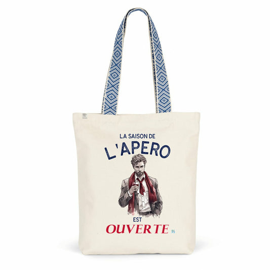 Totebag ethnique homme la saison de l'apéro