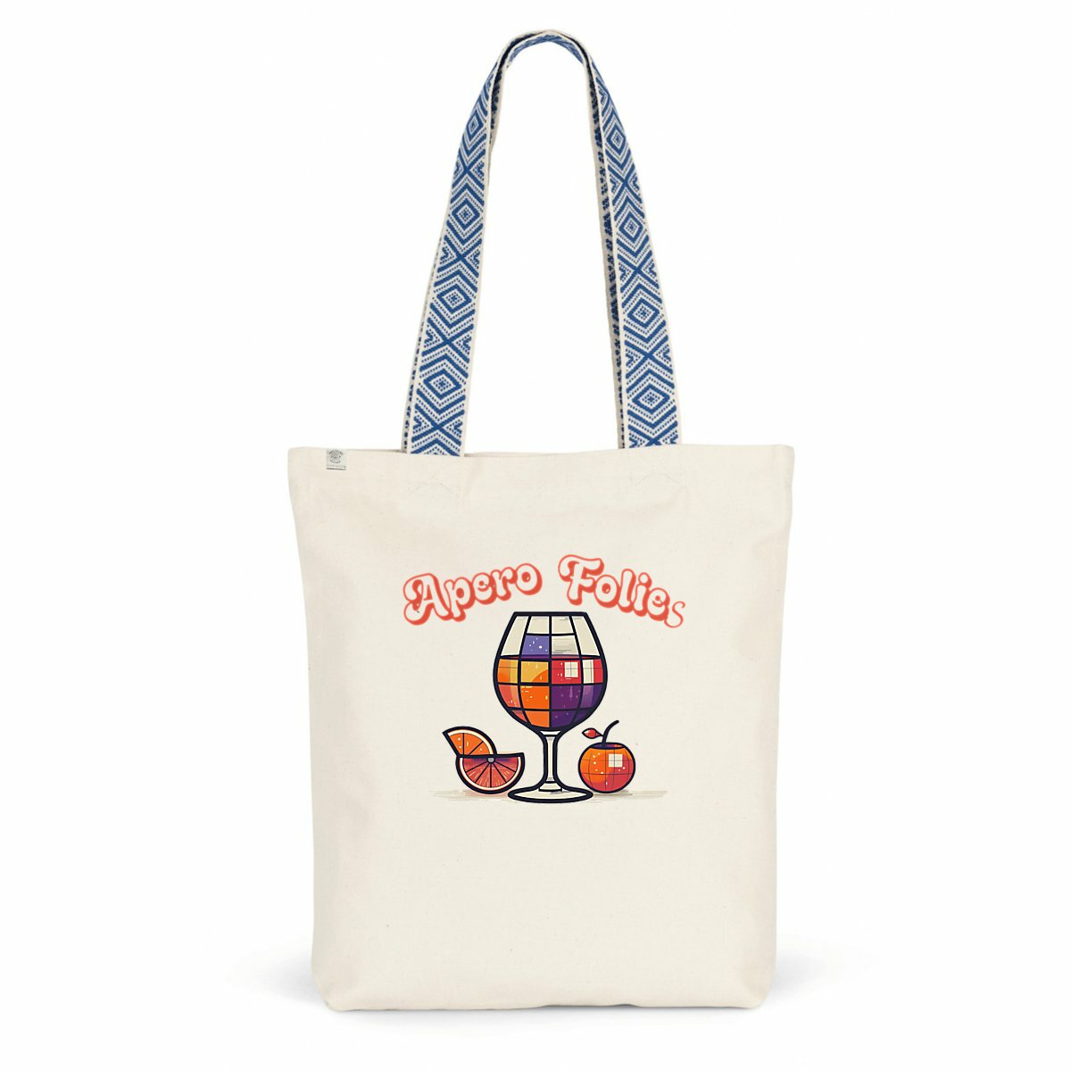 Totebag bio ApéroFolie : Quand l'apéro devient fou 