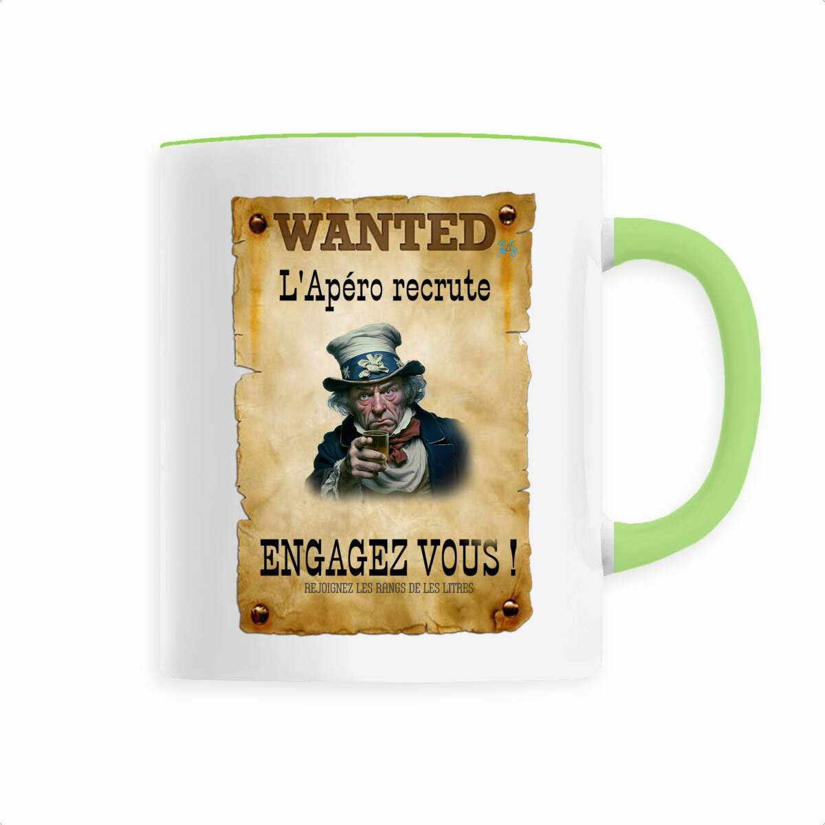 Mug céramique l'apero recrute engagez vous