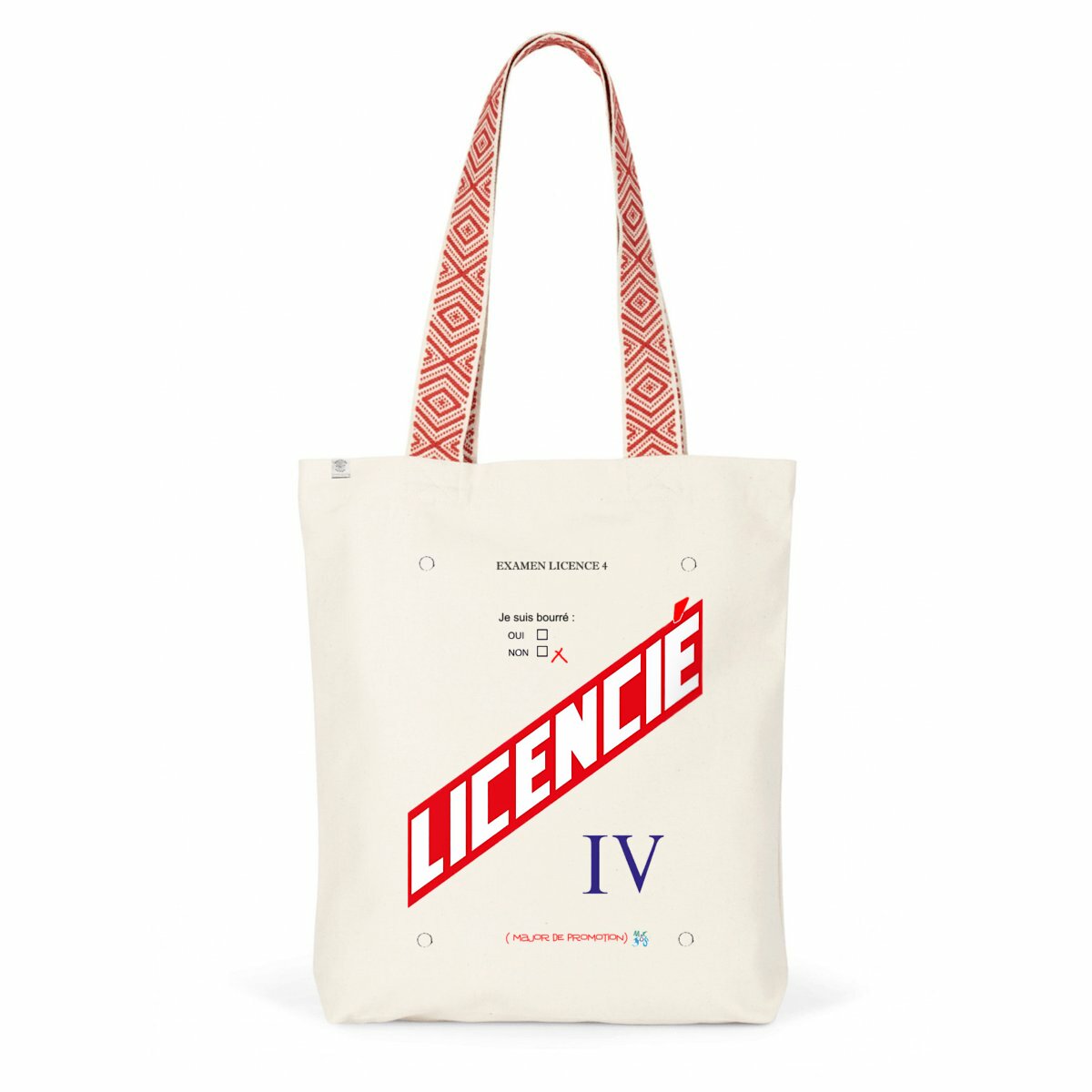 Totebag ethnique affiche ton diplome de licence 4