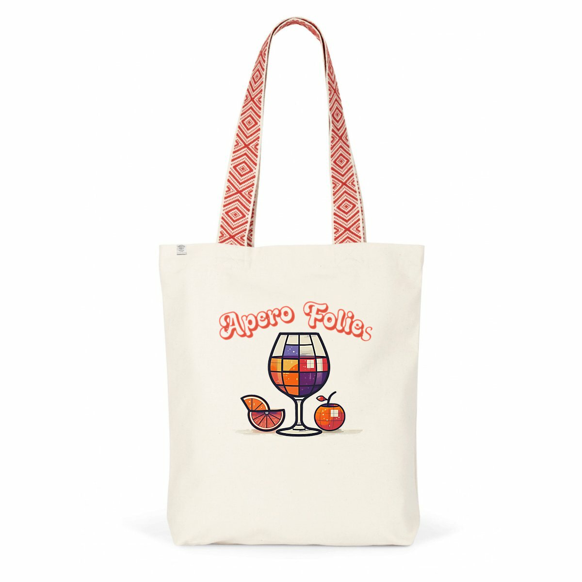 Totebag bio ApéroFolie : Quand l'apéro devient fou 