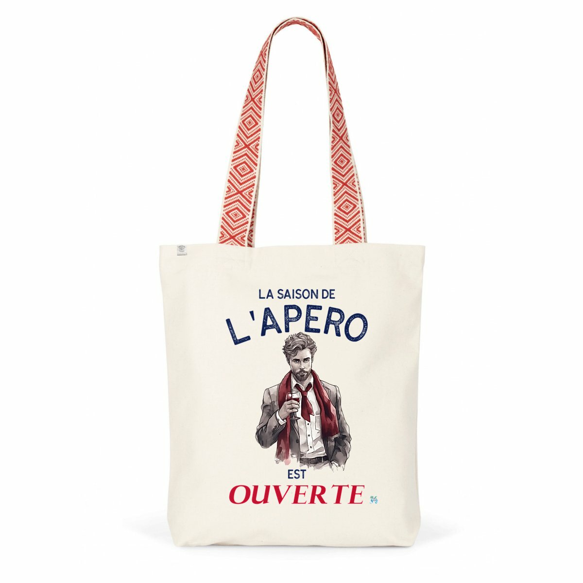 Totebag ethnique homme la saison de l'apéro