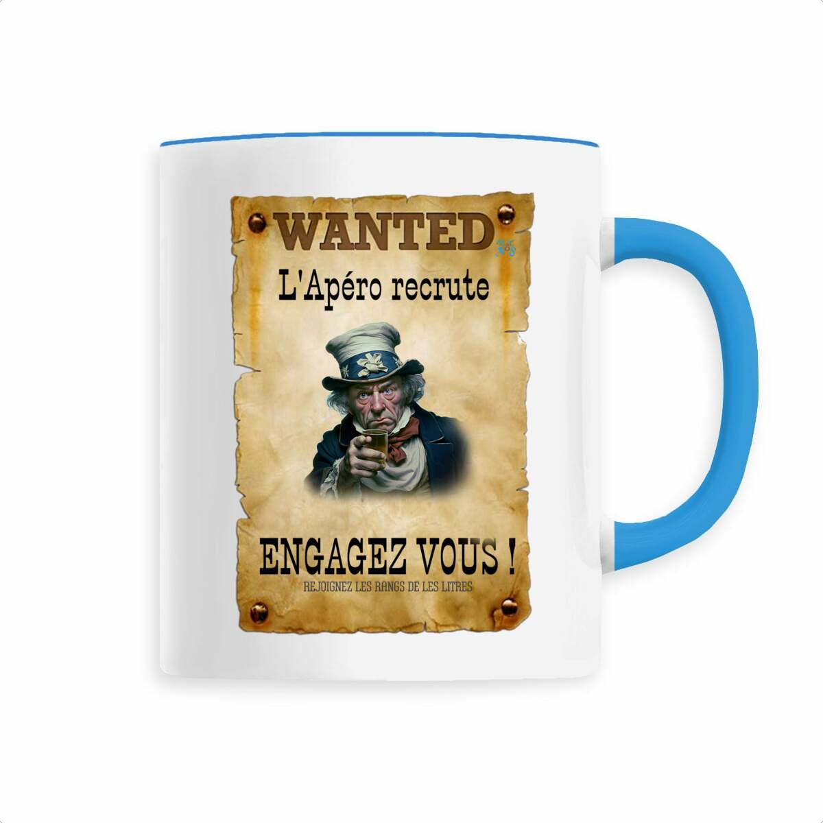 Mug céramique l'apero recrute engagez vous