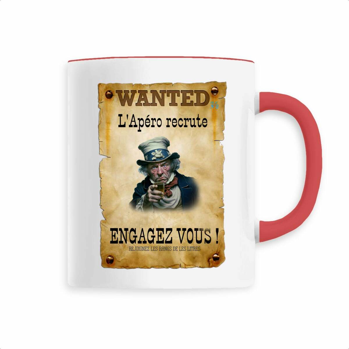 Mug céramique l'apero recrute engagez vous