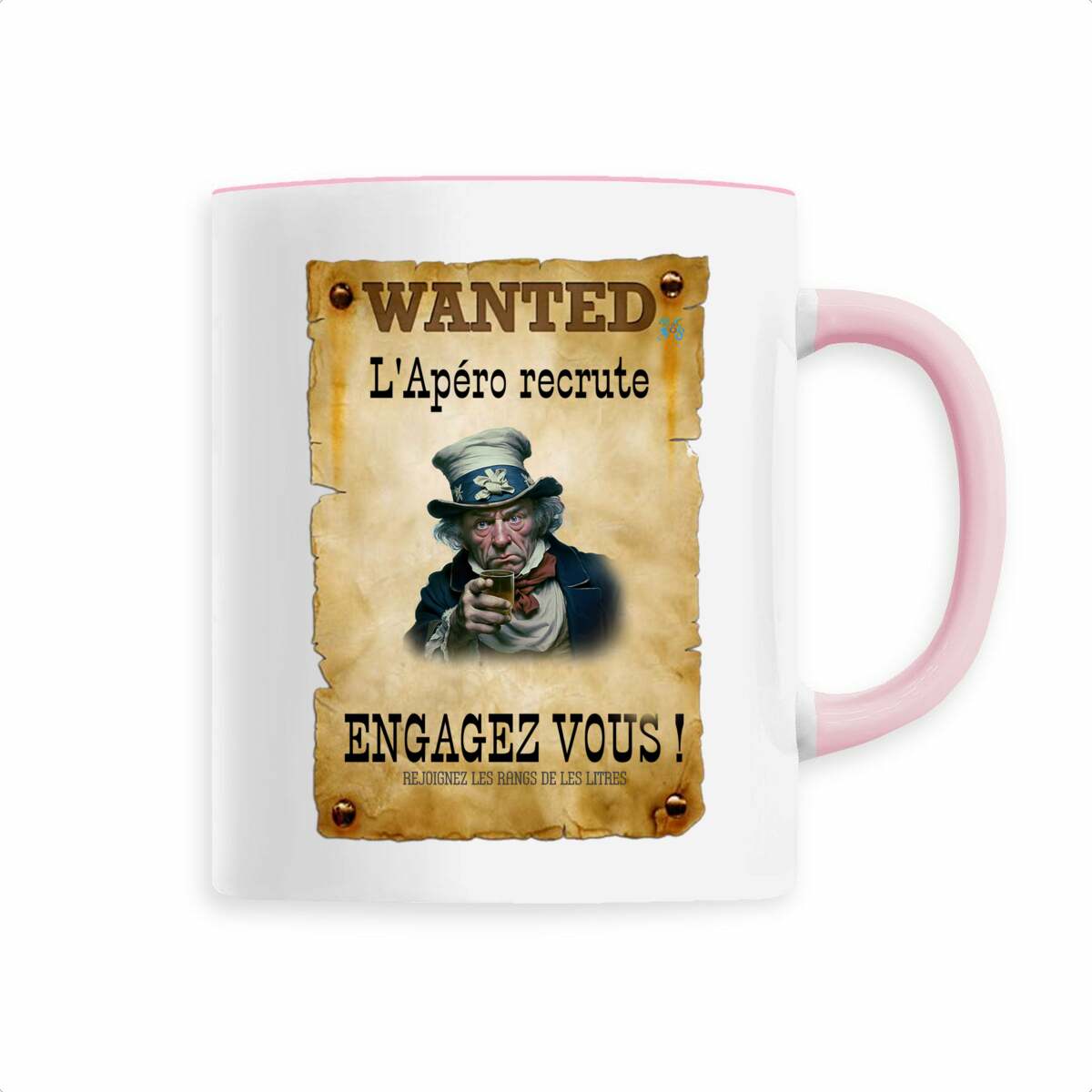 Mug céramique l'apero recrute engagez vous