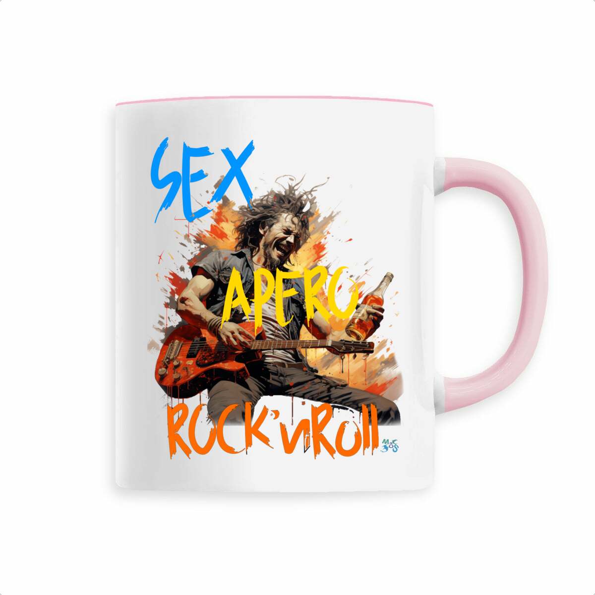 Mug céramique Sex apéro et rock'n roll