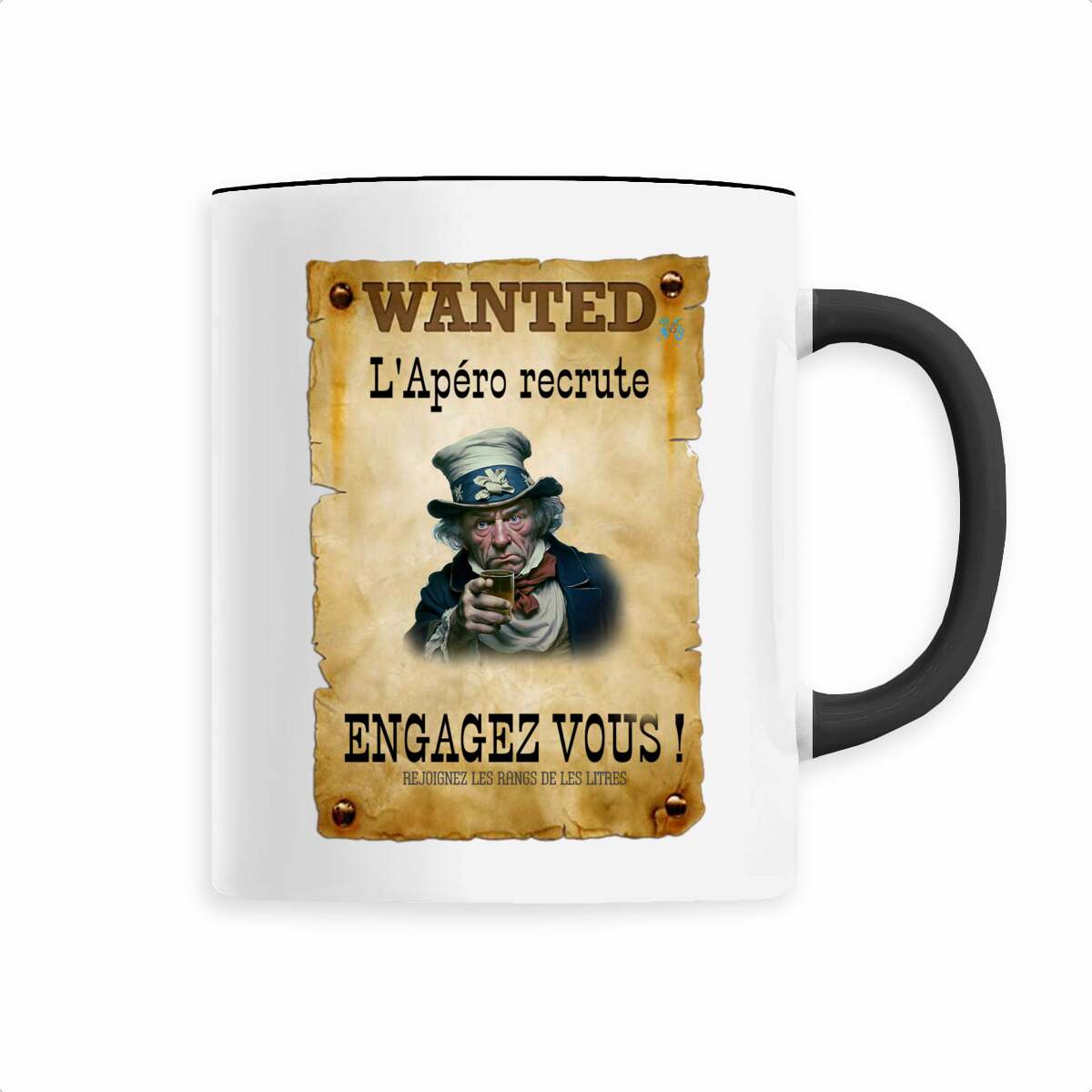 Mug céramique l'apero recrute engagez vous