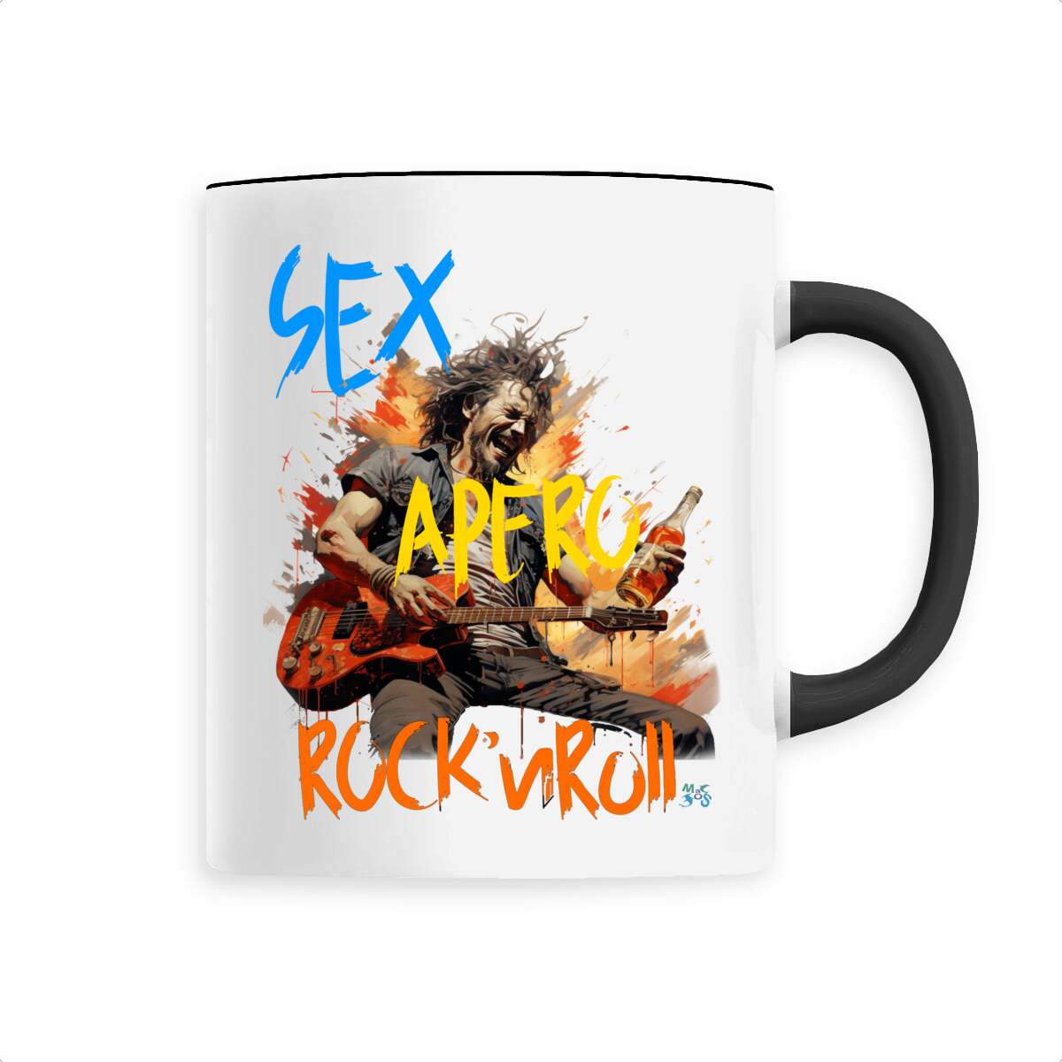 Mug céramique Sex apéro et rock'n roll