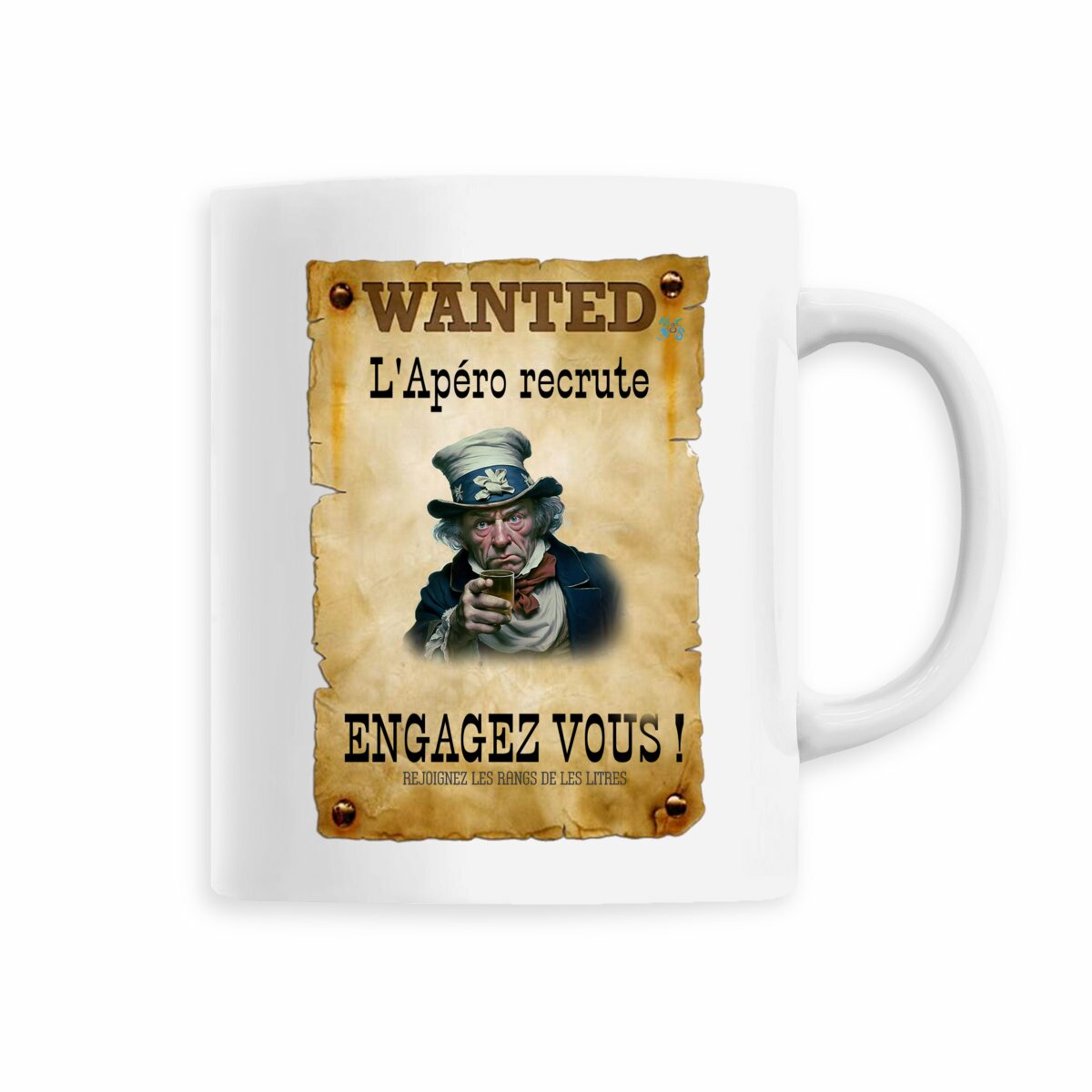 Mug céramique l'apero recrute engagez vous