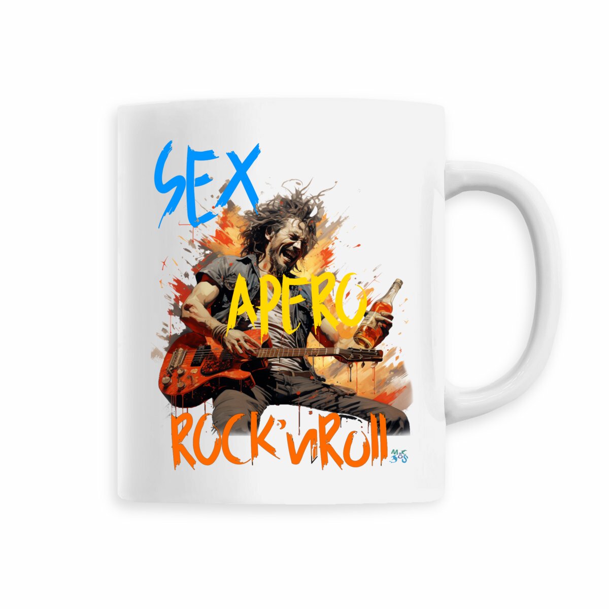 Mug céramique Sex apéro et rock'n roll