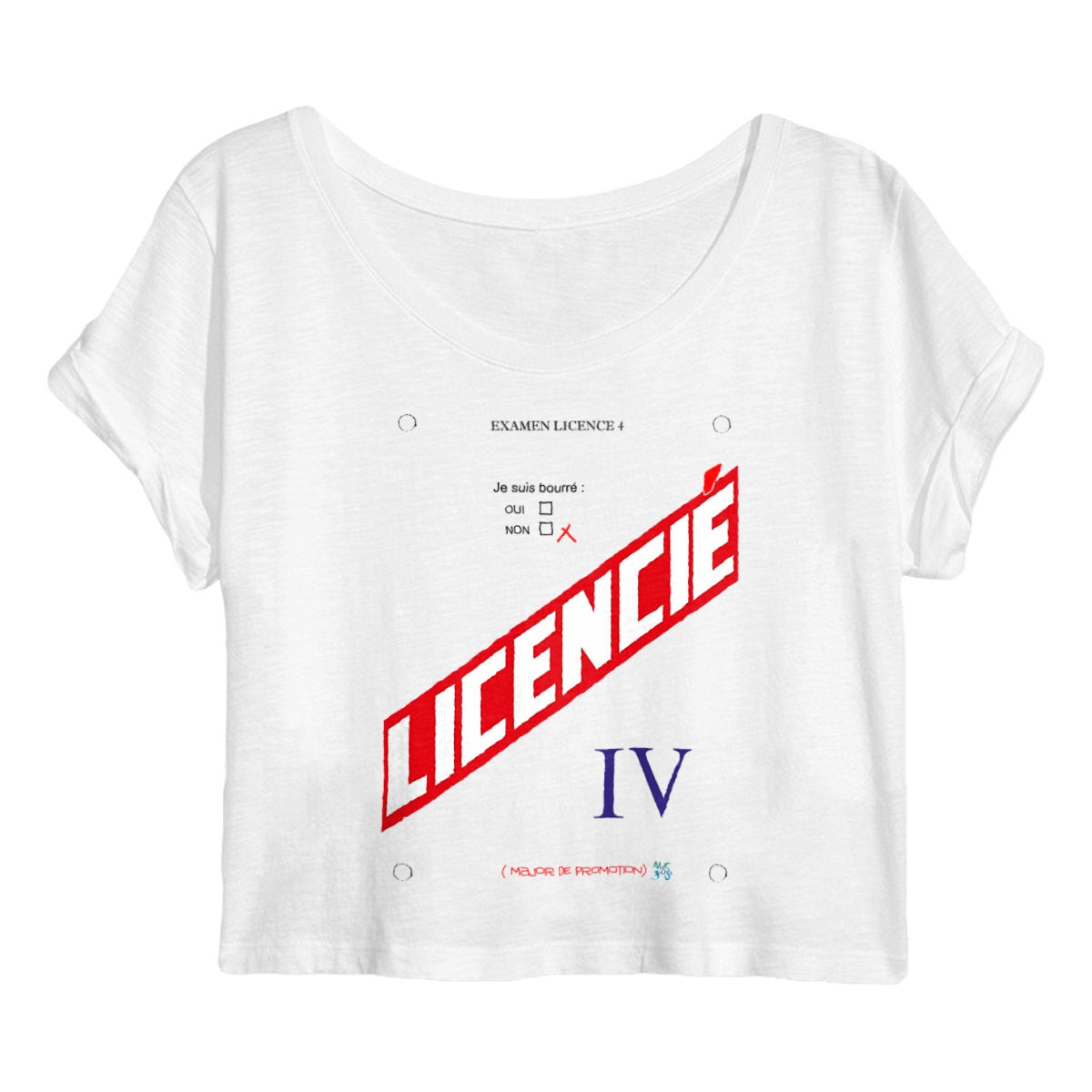 Crop top Femme diplome licence 4