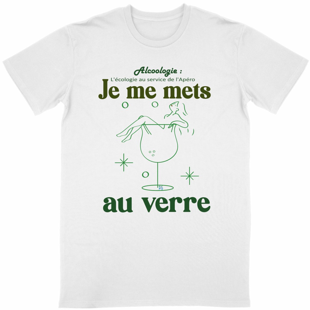 T-shirt Apéro "Se Mettre au Vert avec un Verre"