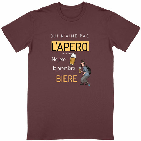 T-shirt "Qui n'Aime Pas l'Apéro me Jette la Première Bière