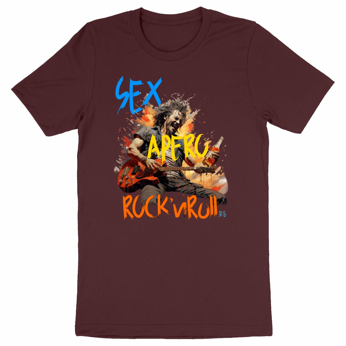 T-shirt bio MacJos Sex, Apéro et Rock n Roll