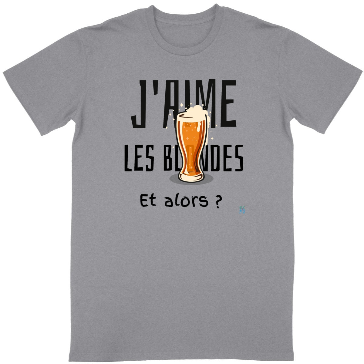 T-shirt apéro bio "J'aime les blondes... et alors ?" : bière