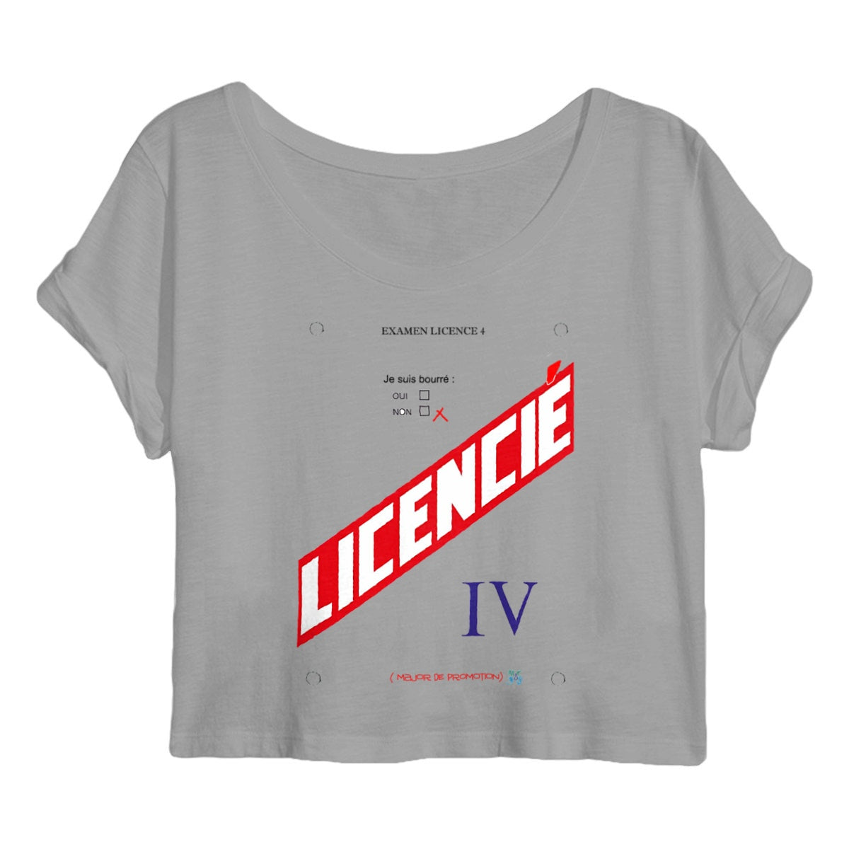 Crop top Femme diplome licence 4