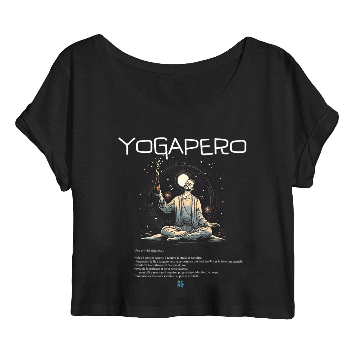 Crop top bio Yoga et apéro en meme temps